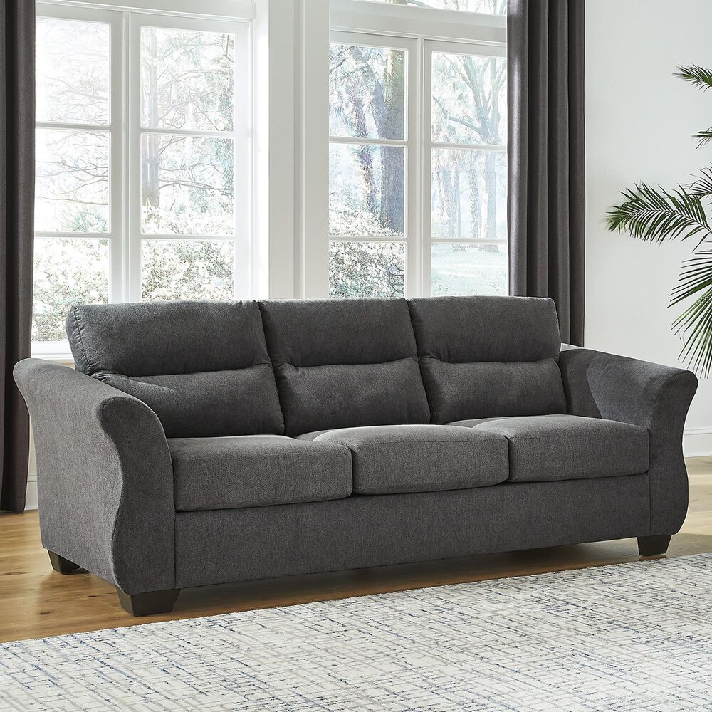 Signature Design by Ashley Miravel Queen Sleeper Sofa in Gunmetal NFM
