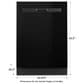 Whirlpool 24" Pocket Handle Dishwasher in Black, , large