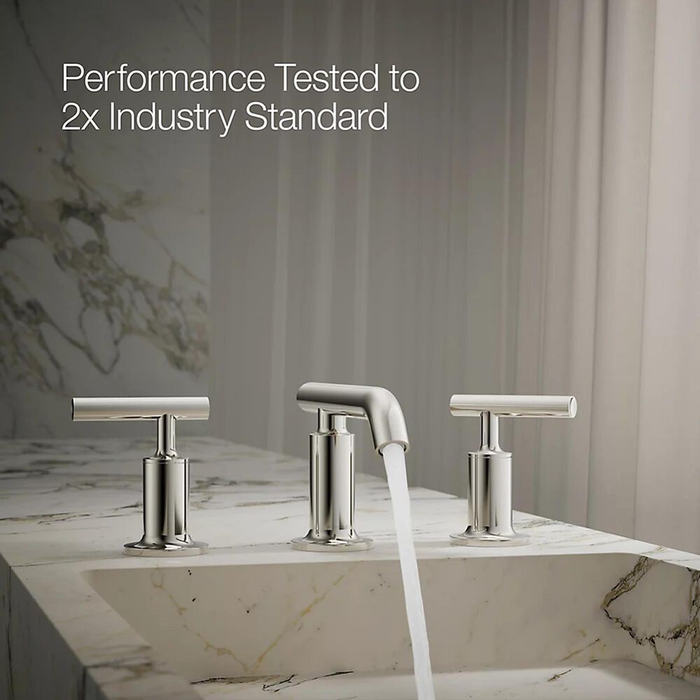 Kohler Purist Widespread Bathroom Sink Faucet in Vibrant Polished Nickel, , large
