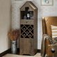 Furniture of America Nelson Wine Rack Buffet in Reclaimed Oak, , large