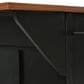 HOMLUX 58" Kitchen Island with Drop Leaf in Black and Brown, , large