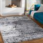 Surya Tuscany TUS-2310 Gray, Charcoal, Black and Ivory 8"10" x 12"2" Area Rug, , large