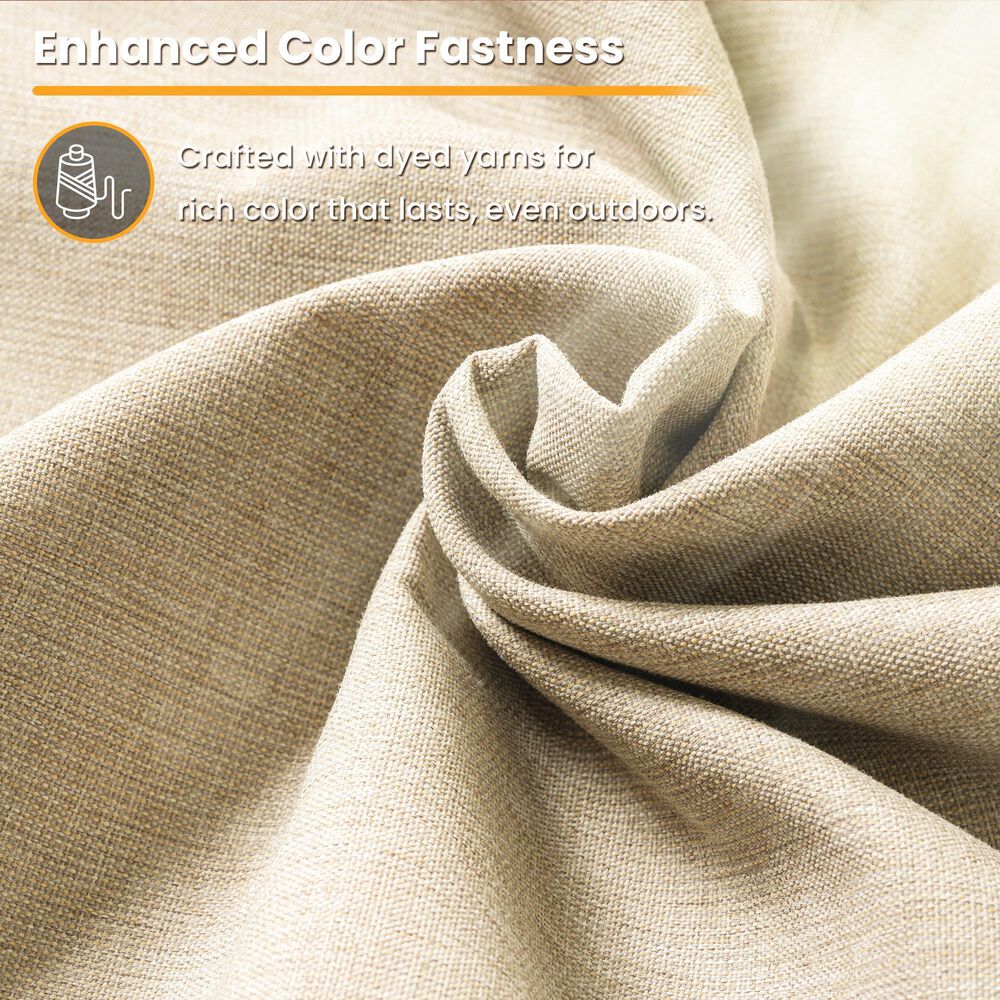 HOMLUX 3-Piece Patio Conversation Set with Swivel Chairs in Beige, , large