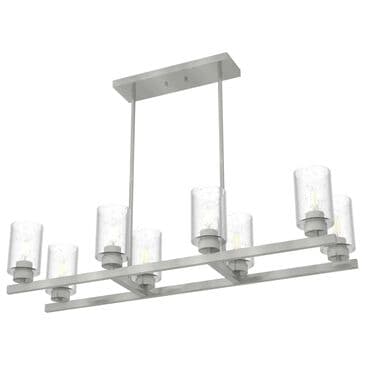 Hunter Hartland 8-Light Linear Chandelier in Brushed Nickel, , large