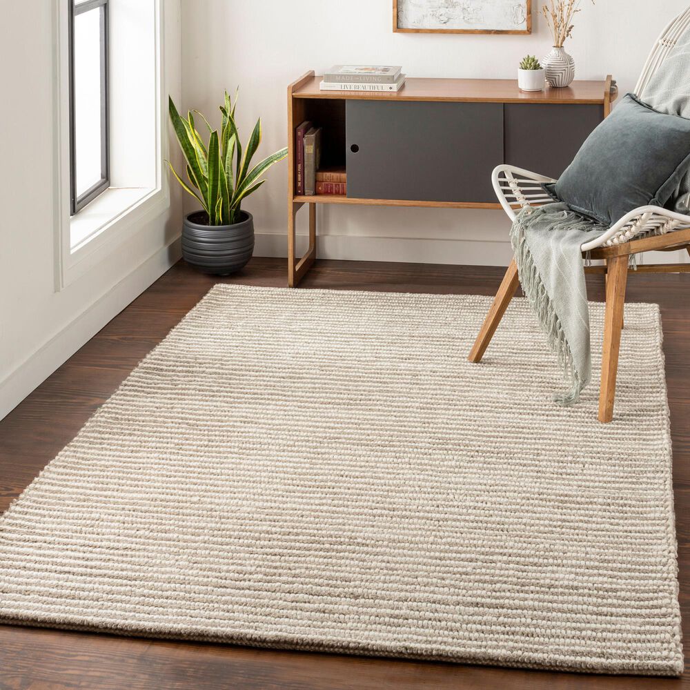 Surya Felix Gray and Cream 8&#39; x 10&#39; Area Rug, , large
