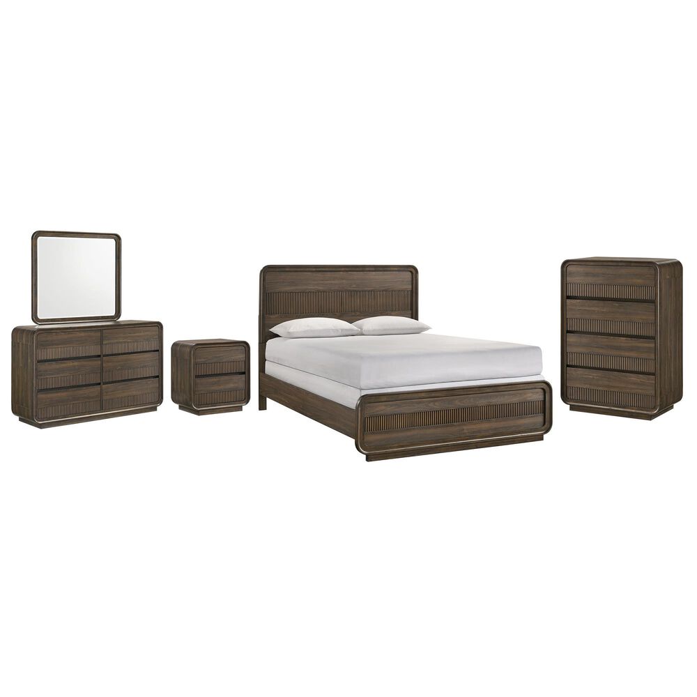 Crown Mark Kinkaid 5 Piece Queen Bedroom Set in Brown, , large
