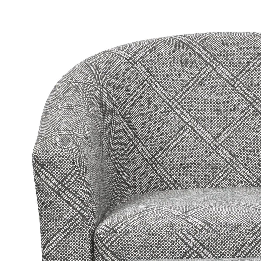 Accentric Approach Accentrics Accents Barrel Chair Ottoman In Black And White Pattern Nebraska Furniture Mart