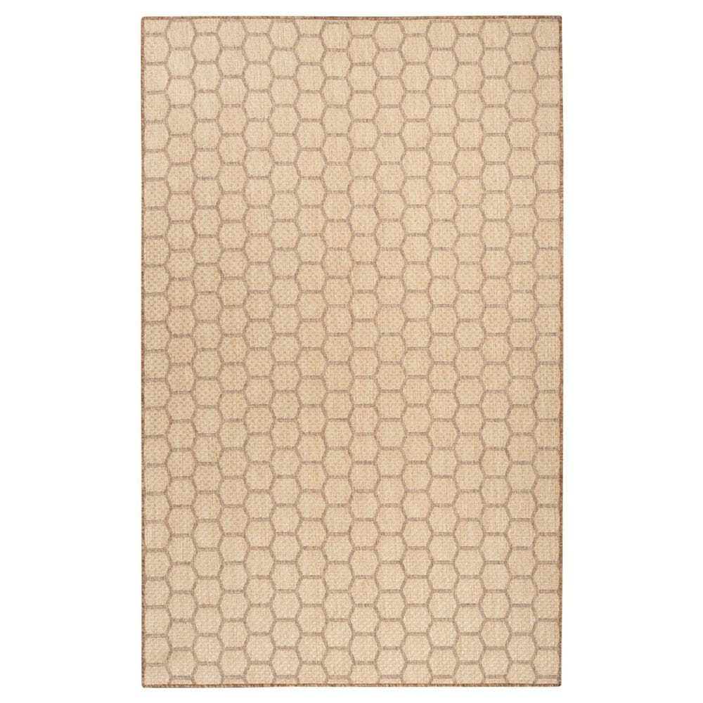 Nourison Twist Reversible 5&#39; x 7&#39; Natural Indoor/Outdoor Area Rug, , large