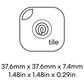 Tile Tile Mate Bluetooth Tracker in Navy Blaze, , large