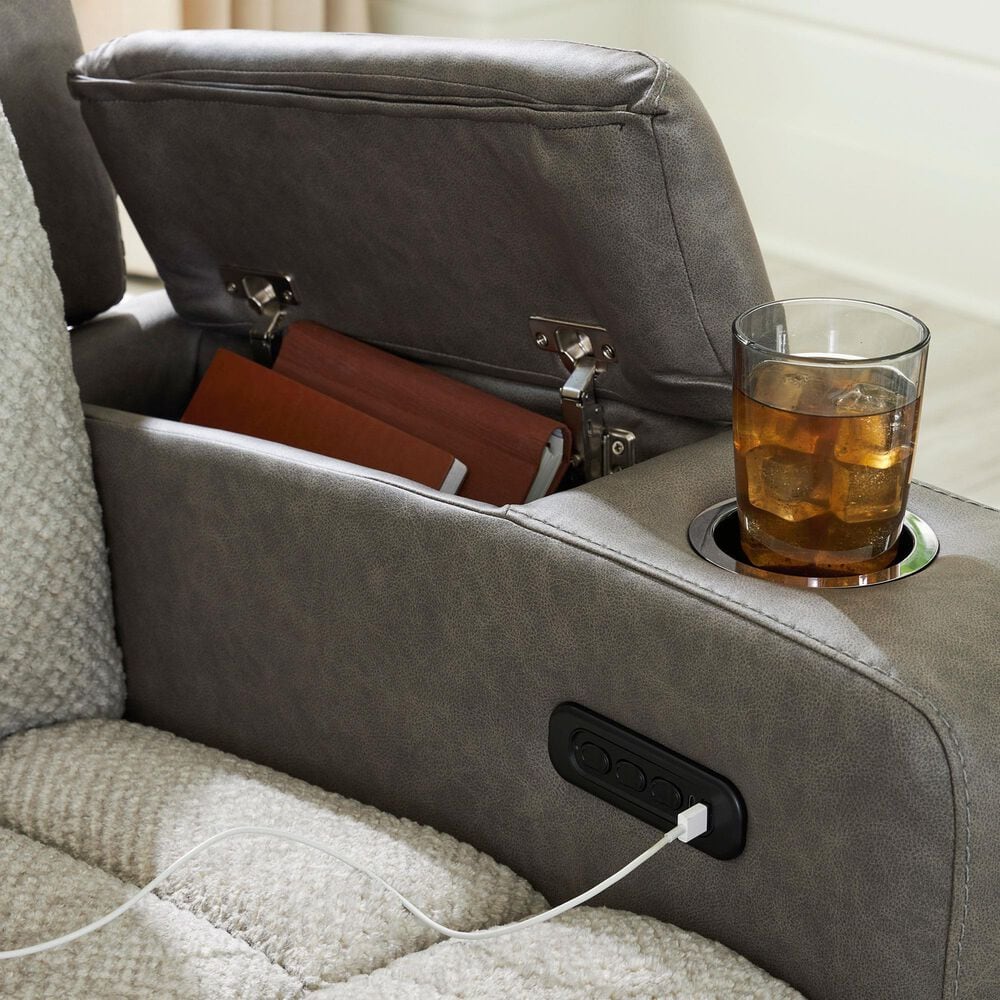 Ashley WhipLash Power Reclining Sofa in Sisal, , large