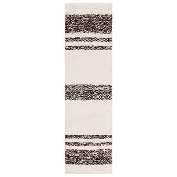Safavieh Natura NAT328Z 2"3" x 8" Black and Ivory Runner, , large