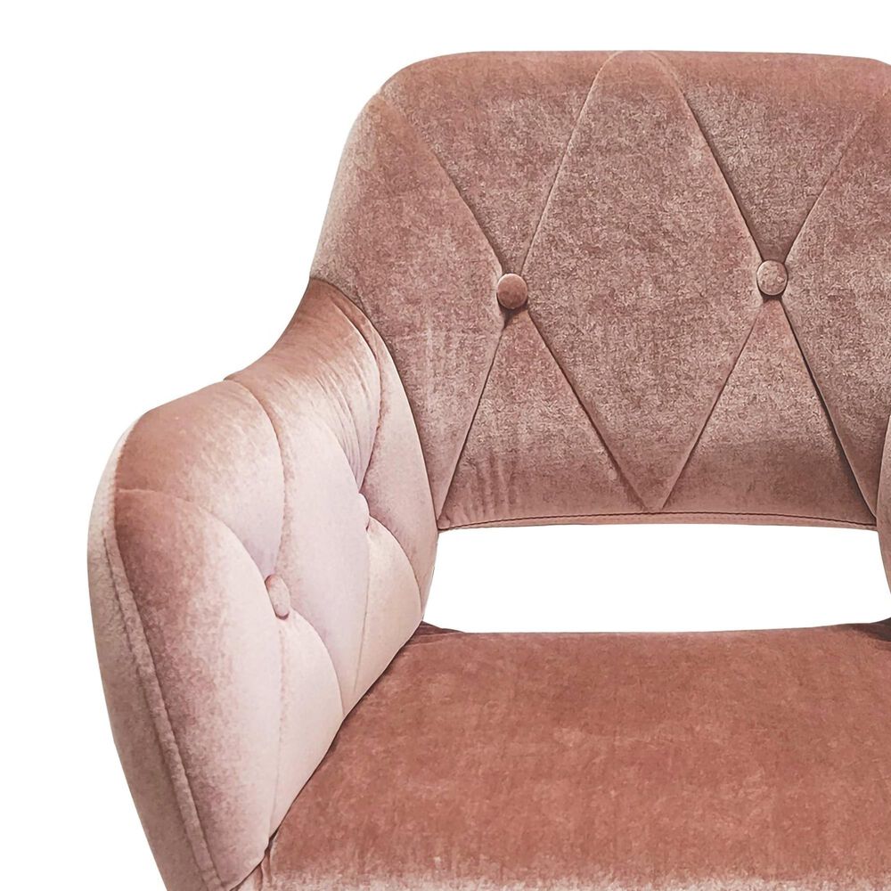 Impressions Vanity Brittney Tufted Vanity Chair in Pink, , large