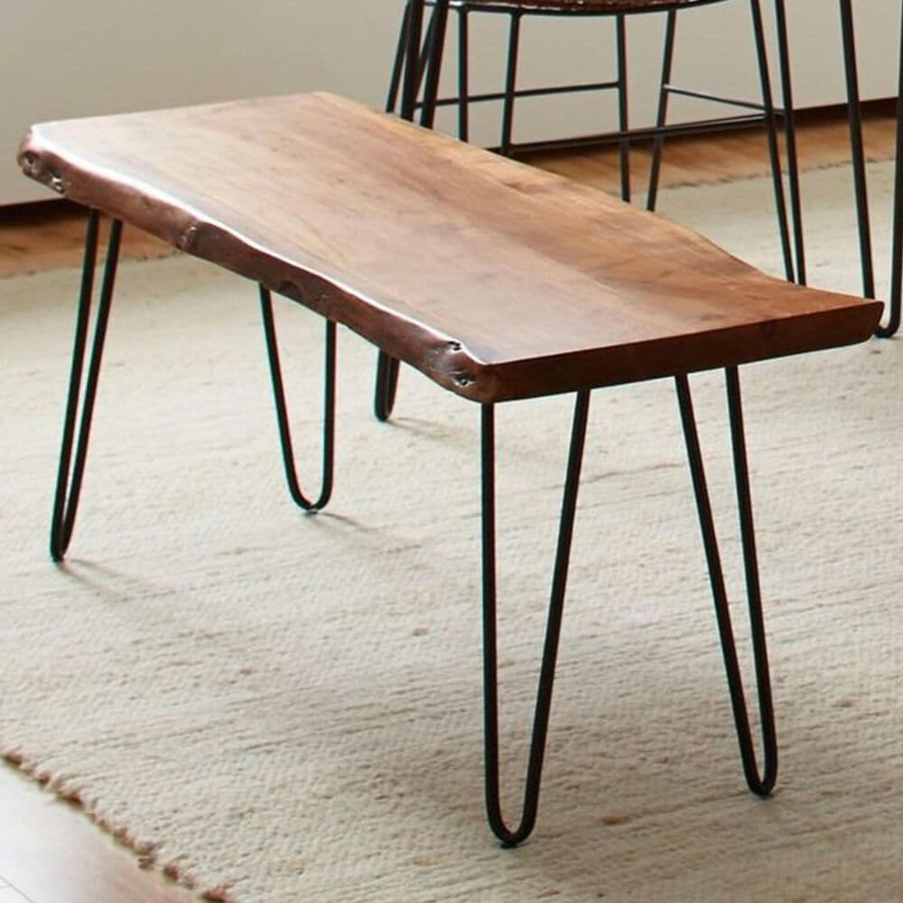 Waltham Nature&#39;s Edge 48&quot; Bench in Chestnut and Black, , large