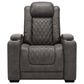 Signature Design by Ashley HyllMont Power Recliner with Power Headrest in Gray, , large