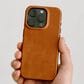 Bluebonnet Cases Minimalist Full-Grain Leather Case with MagSafe for iPhone 16 Pro in Saddle Tan, , large