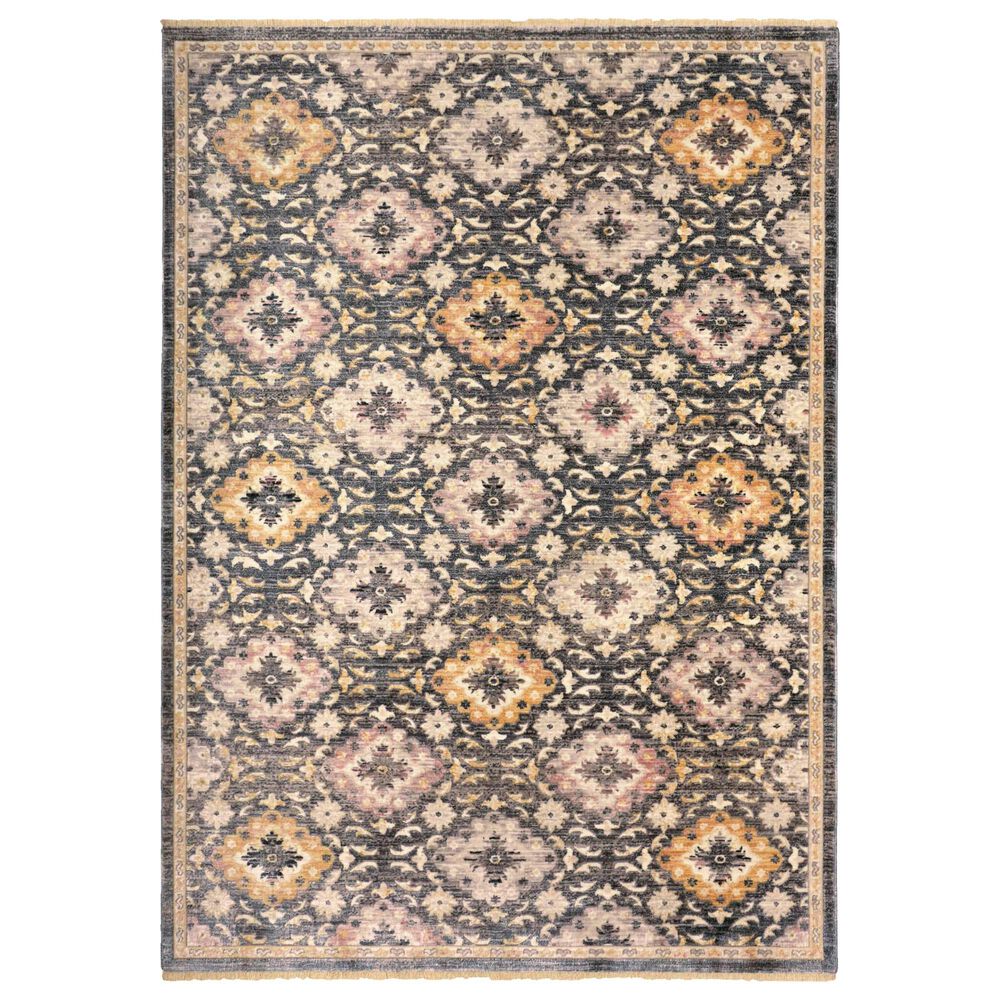 Feizy Rugs Kyra 5' x 7' Gray and Yellow Area Rug, , large
