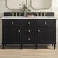 James Martin Vanities Lorelai 60" Double Vanity in Black Onyx with 3 cm Victorian Silver Quartz Top, , large