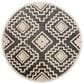 L&R Resources Sinuous Scandinavian 6" Round Gray and Cream Area Rug, , large