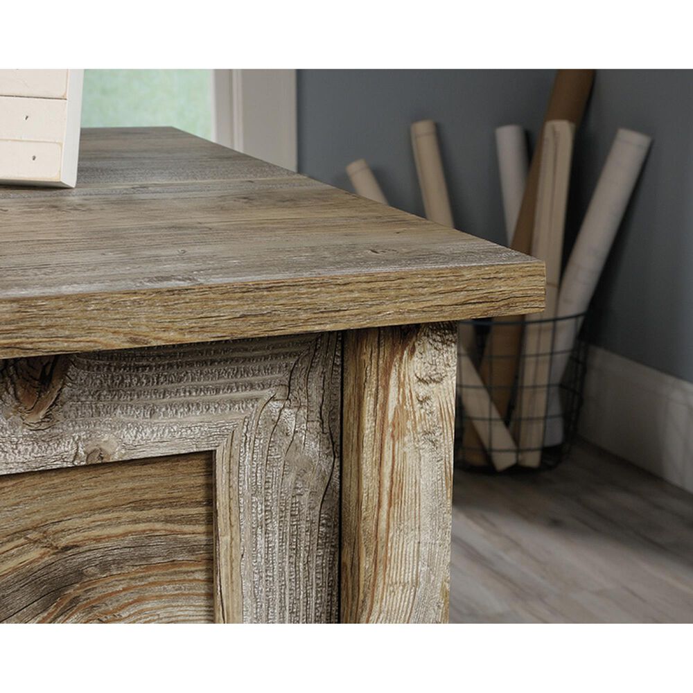 Sauder Granite Trace Desk in Rustic Cedar Nebraska Furniture Mart