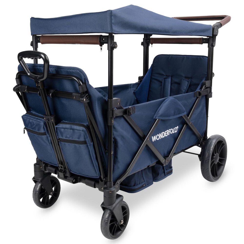Wonderfold XR Series Rev 2-Seater Stroller Wagon in Navy, , large