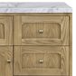 James Martin Vanities Laurent 48" Single Bathroom Vanity in Light Natural Oak with 3 cm Carrara White Marble Top and Rectangular Sink, , large
