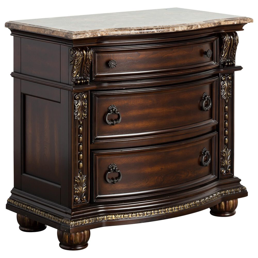 Crown Mark Stanley Nightstand in Rich Brown, , large
