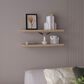 Hearth and Haven Ecco32" Floating Wall Shelf in Old Pine (Set of 2), , large