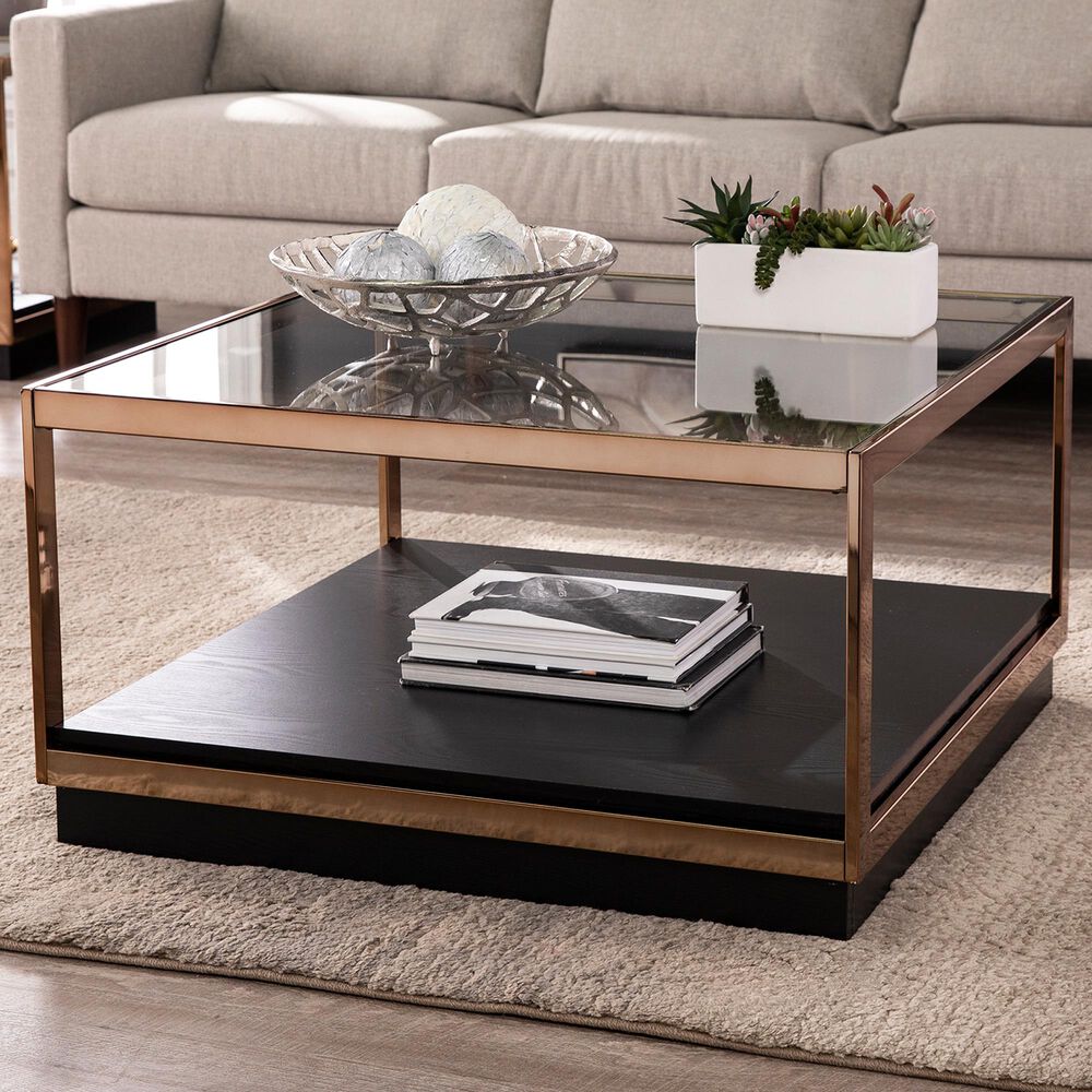Southern Enterprises Lexina Coffee Table in Champagne and Black, , large