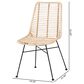 Baxton Studio Manhattan Side Chair in Natural Brown and Black (Set of 2), , large