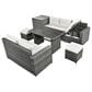 HOMLUX 6-Piece Outdoor Conversation Set with Storage Box in Beige, , large