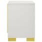 Pacific Landing Marceline 2-Drawer Nightstand in White and Gold, , large