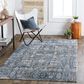 Surya Cardiff CDF-2309 Blue, Deep Teal, Medium Gray, Light Gray, Camel and Charcoal 7"10" x 10"2" Area Rug, , large