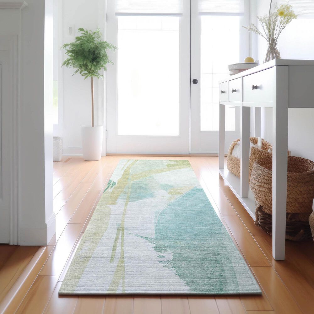 Dalyn Rug Company Ravenna RN7 2&#39;3&quot; x 7&#39;6&quot; Teal Runner, , large