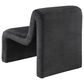 Coaster Drayton Upholstered Curved Accent Armless Chair in Black, , large