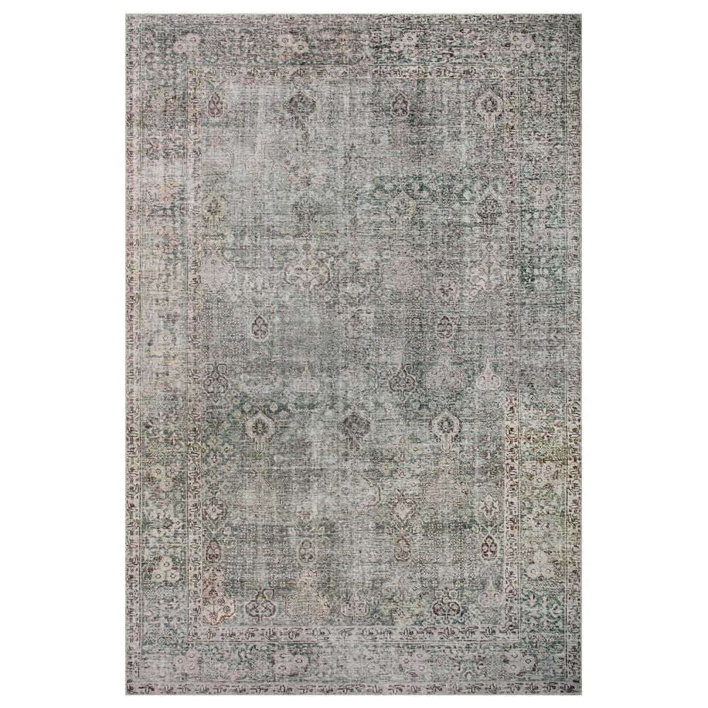 Chris Loves Julia x Loloi Jules 5" x 7"6" Emerald and Antique Ivory Area Rug, , large