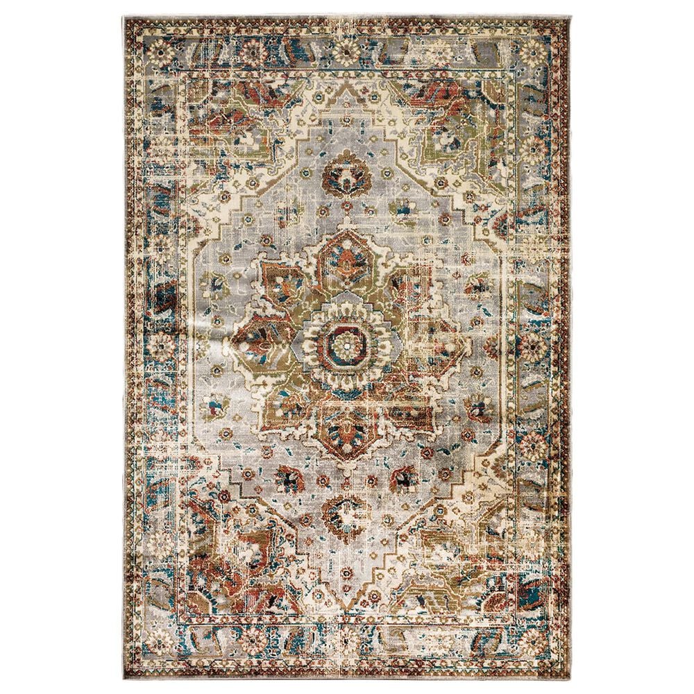 Oriental Weavers Juliette Distressed 205E3 9"10" x 12"10" Gray Area Rug, , large