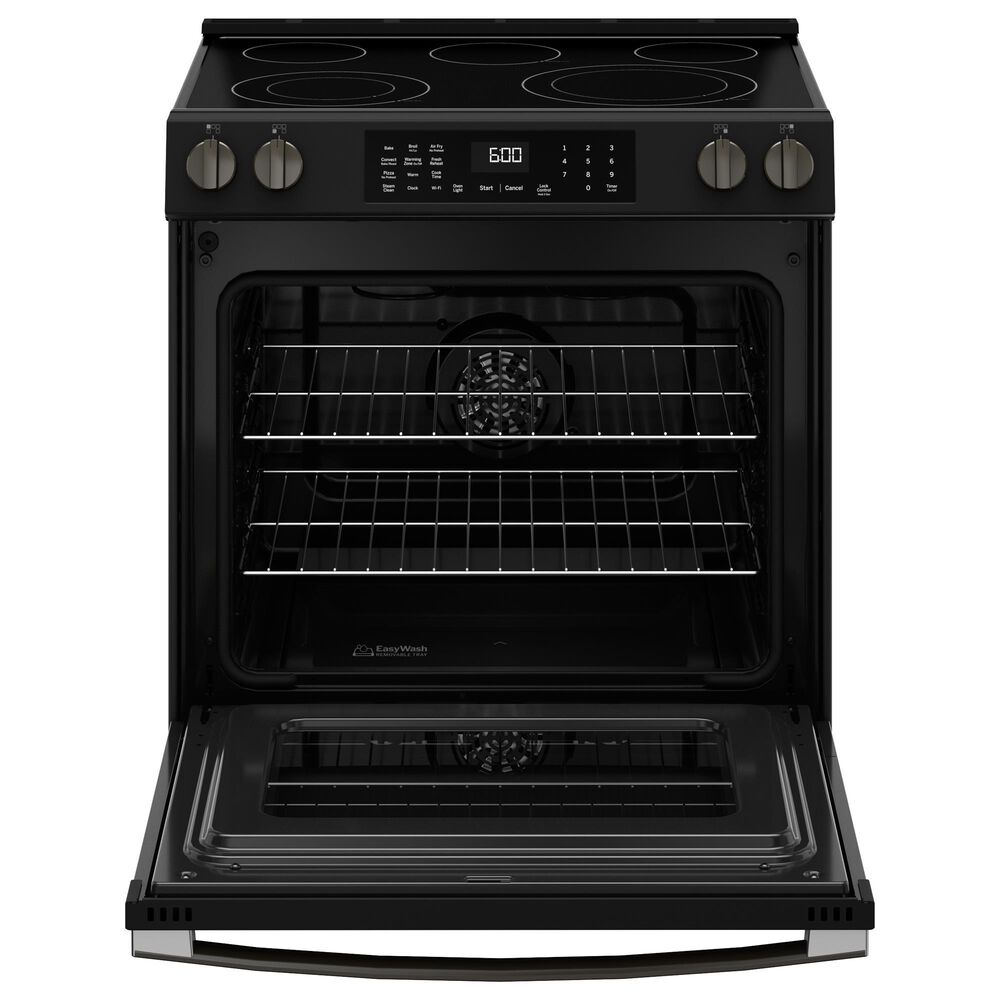 GE Appliances 30&quot; Slide-In Electric Convection Range with No Preheat Air Fry in Fingerprint Resistant Black Slate, , large