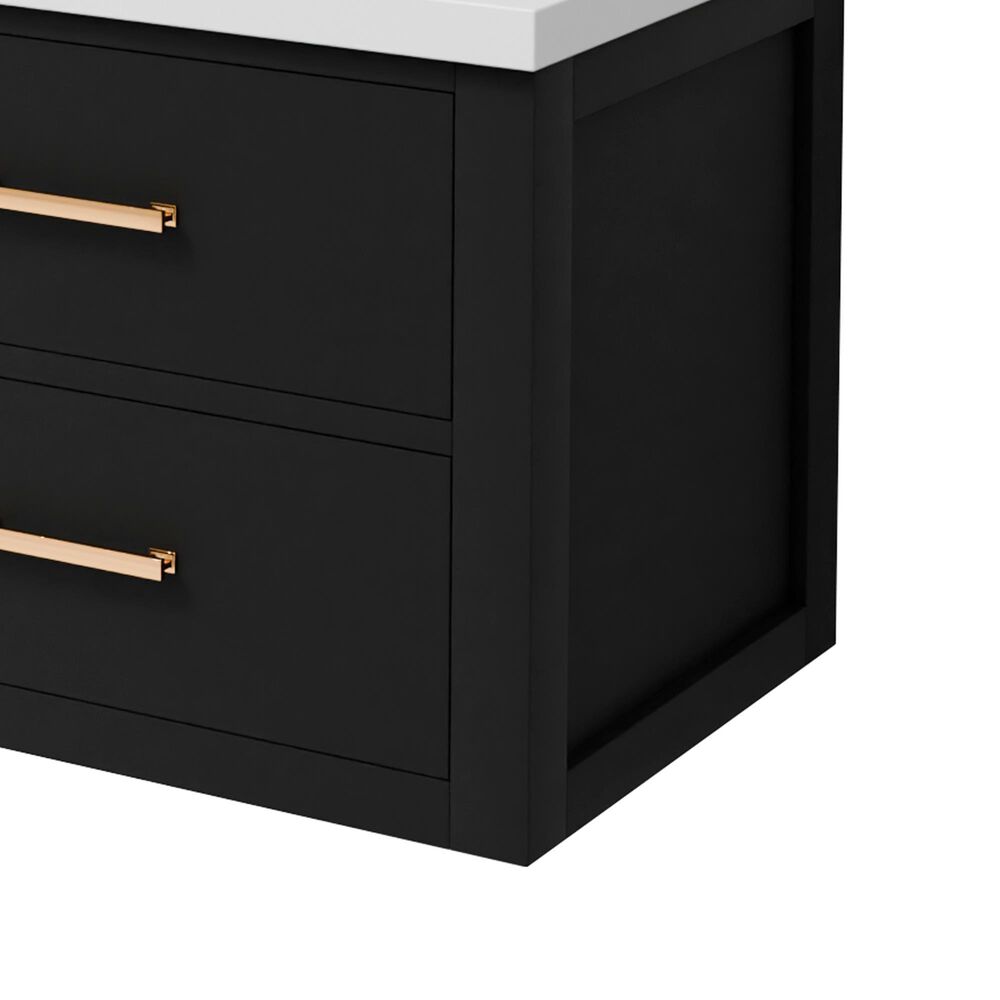 Lexora Home Castor 24" Single Bathroom Vanity in Black with White Acrylic Top and Rectangular Sink, , large