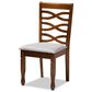 Baxton Studio Ariane 5-Piece Dining Set in Grey/Walnut Brown, , large