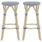 Furniture of America Eldridge 26" Patio Bar Stool in Natural, Navy and Gray (Set of 2), , large