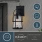 Vaxcel Portage Park 1-Light Outdoor Wall Sconce in Matte Black, , large