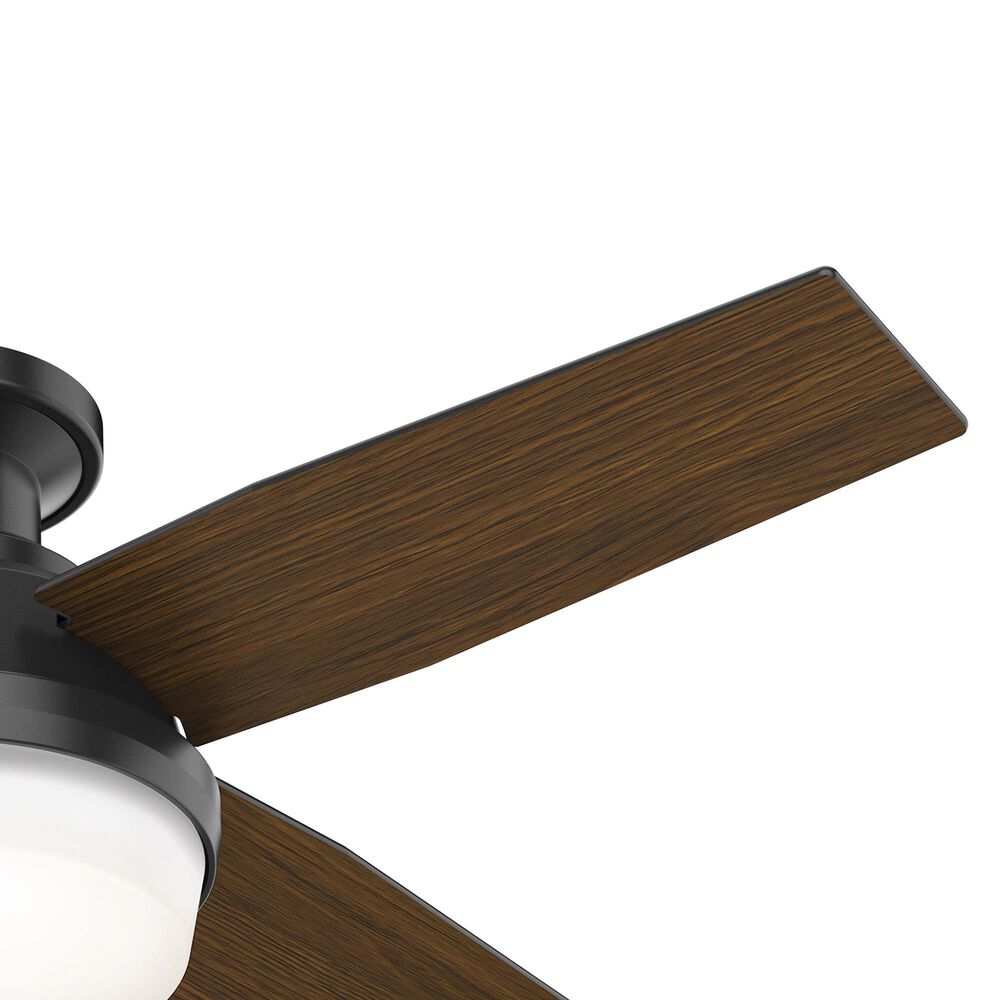 Hunter Dempsey Low Profile 44&quot; Ceiling Fan with LED Lights in Matte Black, , large