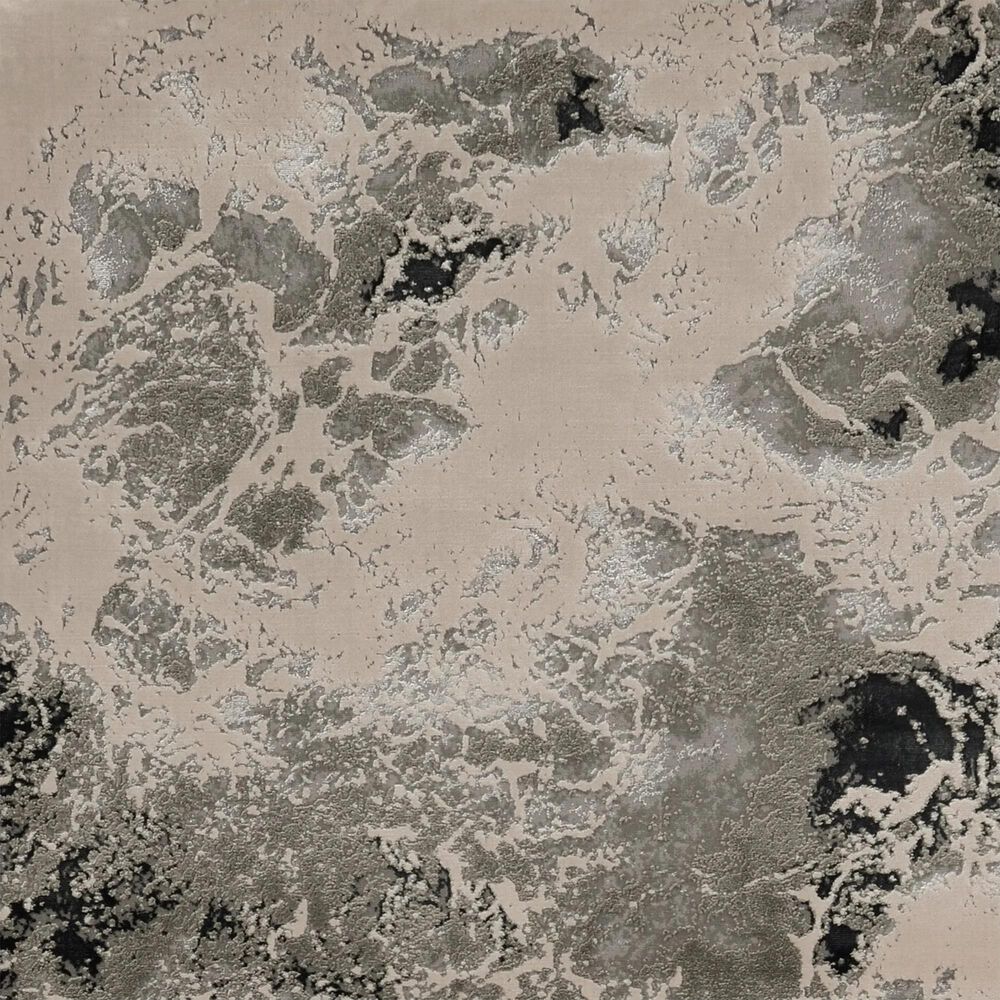 Kas Oriental Rugs Luna Nightscape 5&#39;3&quot; x 7&#39;7&quot; Silver Area Rug, , large