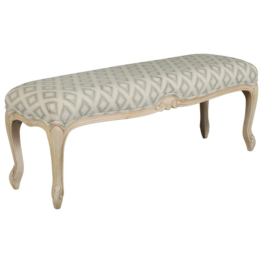 Accentric Approach Bench in Diamond Pattern Beige, , large