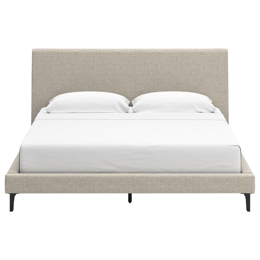 Ashley Cielden King Upholstered Platform Bed with Roll Slats in Tan, , large
