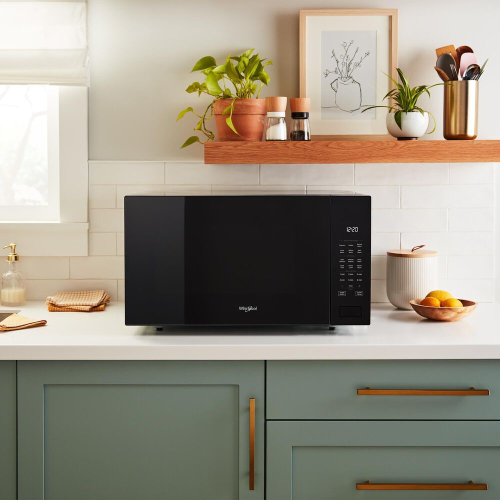 Whirlpool 2.2 Cu. Ft. Countertop Microwave with Steam Clean in Black, , large