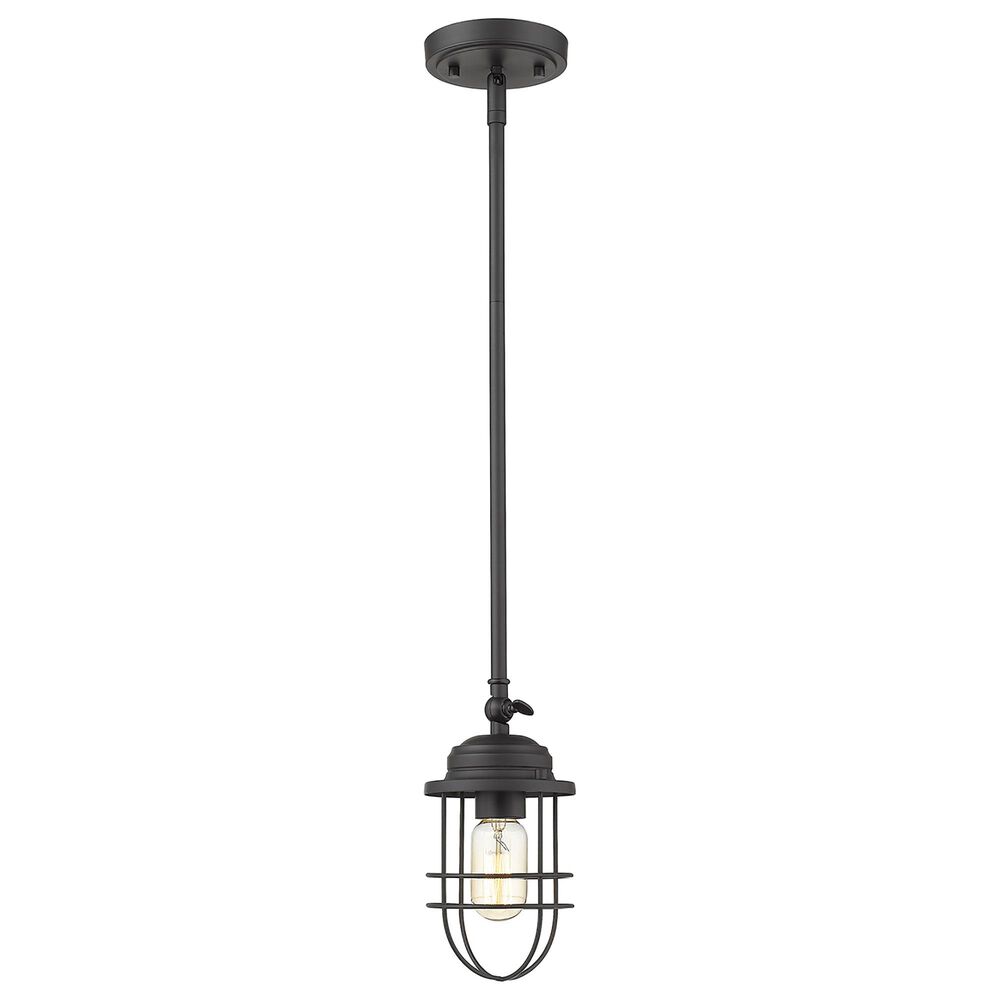 Golden Lighting Seaport Hanging Mini Pendant in Matte Black, , large