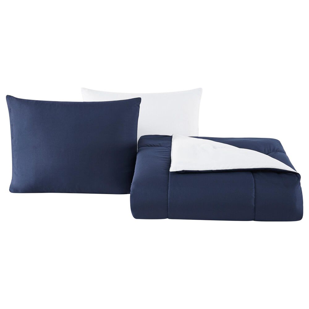 Pem America 2-Piece Twin Comforter Set in Grey and Navy, , large