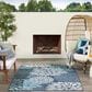 Nourison Garden Oasis GOA06 Navy 5" x 7" Indoor/Outdoor Area Rug, , large