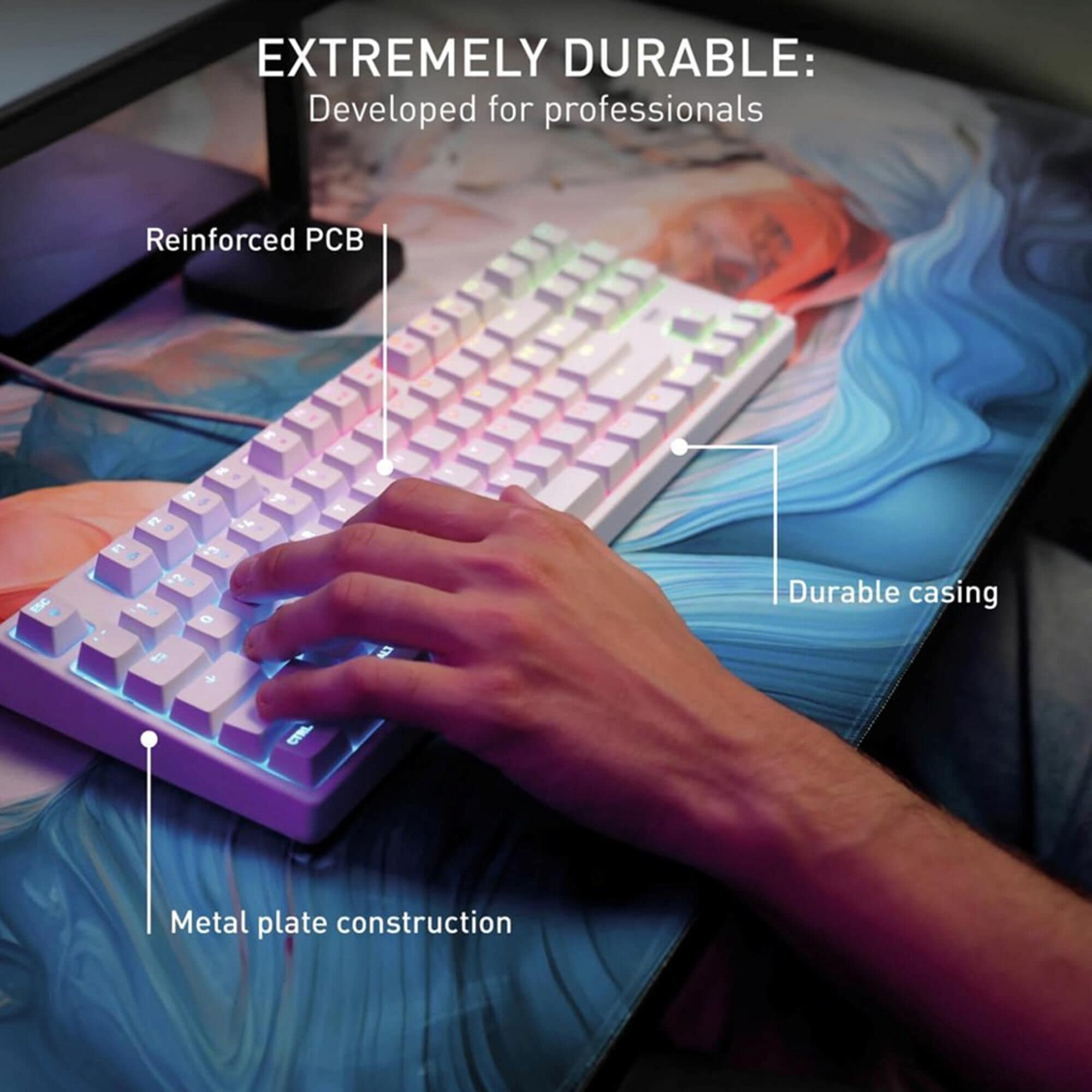 Cherry K4V2 TKL Gaming Keyboard in White